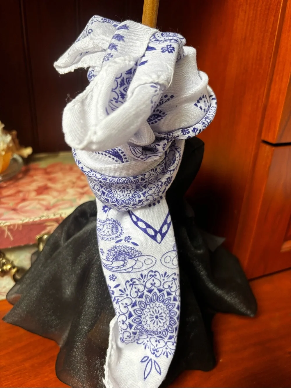 Luxury Paisley Print Women's Satin Square Scarf